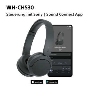 Casti audio Sony WH-CH530 Bluetooth, Negru, 55 ore autonomie, DSEE - Img 10