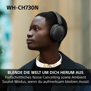 Casti audio Sony WH-CH730N, Noise Cancelling, Bluetooth, Negru - Img 5