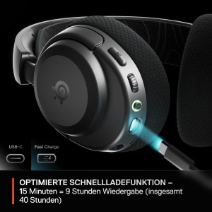 Casti audio SteelSeries Arctis Nova 3P Wireless, 40 ore autonomie, Negru - Img 4