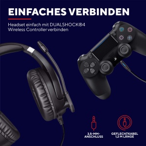 Casti audio Trust Gaming GXT 488 Forze, 50mm, cu microfon pliabil, negru - Img 4