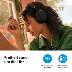 Casti audio wireless Sennheiser Accentum Plus, Hybrid ANC, 50 ore autonomie, Negru - Img 6