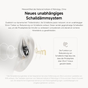 Casti audio Xiaomi OpenWear Stereo, Cosmic Gray, 38.5h autonomie, Hi-Res Audio - Img 5