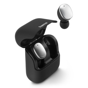 Casti Bluetooth Hama Spirit Pure (casti intraauriculare cu microfon, casti True Wireless cu carcasa de incarcare, IPX5 rezistente la stropire, baterie 25h, casti wireless cu control vocal) negru
