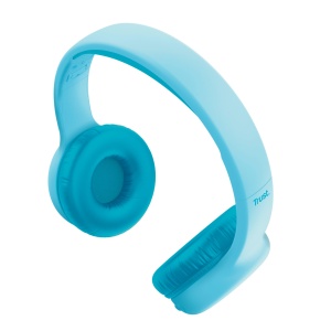 Casti Bluetooth Trust Nouna pentru copii cu limitator de volum (85dB) pentru copii de la 4 ani, Casti pliabile pe ureche cu microfon, 15 ore de redare, Casti pentru copii fara fir, albastru - Img 9