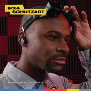 Casti fara fir Skullcandy Method 360 ANC, sunet de la Bose, casti Bluetooth, anulare premium a zgomotului, pana la 40 de ore de viata a bateriei, rezistente la transpiratie si apa cu microfon - negru - Img 8