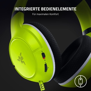 Casti gaming Razer Kaira X, cu fir, drivere 50 mm, microfon cardioid, compatibilitate multiplatforma, verde - Img 6