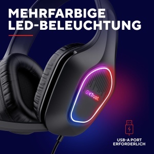 Casti Gaming Trust GXT 419 Rayne LED Multicolor Driver 50 mm Over-Ear Negru - Img 3