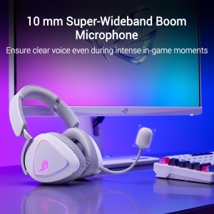 Casti gaming wireless ASUS ROG Delta II White RGB Bluetooth 110h autonomie - Img 5