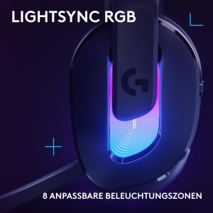 Casti Gaming Wireless Logitech G522 LIGHTSPEED Negru RGB Bluetooth USB-C - Img 2