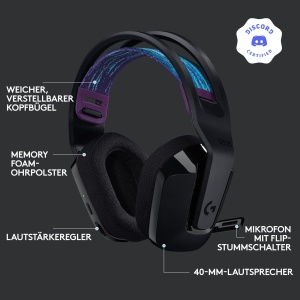 Casti gaming wireless Logitech G535 Lightspeed USB compatibil PCPS5PS4 Negru - Img 6