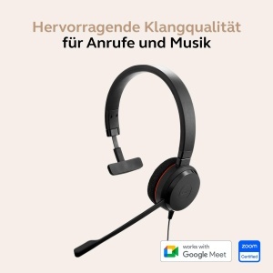 Casti Jabra Evolve 20 Mono USB-CA Anulare Zgomot Pasiva Negru - Img 3