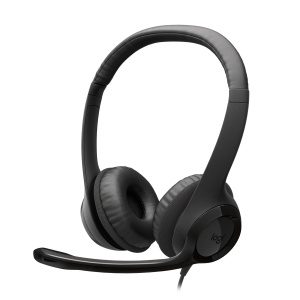 Casti Logitech H390 cu microfon USB sunet stereo negru