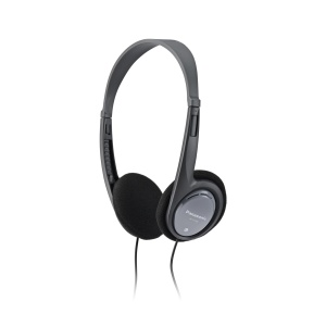 Casti stereo cu fir Panasonic RP-HT090, usoare pentru confort superior, cablu de 5 m pentru utilizare TV, difuzoare de 30 mm, gri