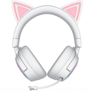 Casti wireless gaming Razer Kraken Kitty V3 Pro RGB THX Spatial Audio Alb - Img 9