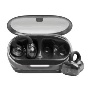 Casti wireless JBL Soundgear Clips Ghost Black IP54 32 ore autonomie microfoane cu anulare zgomot
