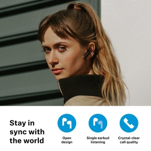 Casti wireless Sennheiser ACCENTUM Open Earbuds Design open-ear Bluetooth 28h autonomie IPX4 Cream - Img 5