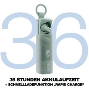 Casti wireless Skullcandy Dime Evo 36 ore autonomie rezistente la apa Preppy Sage - Img 2