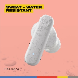 Casti wireless Skullcandy Smokin Buds autonomie 20 ore materiale sustenabile microfon portocaliu - Img 5