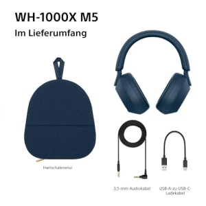 Casti wireless Sony WH-1000XM5 Midnight Blue Noise Cancelling Bluetooth 30 ore autonomie - Img 10