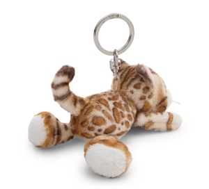 Catarama cu pisica Bengal 10cm - NICI - maro - Plus moale pentru rucsac sau geanta - Img 3