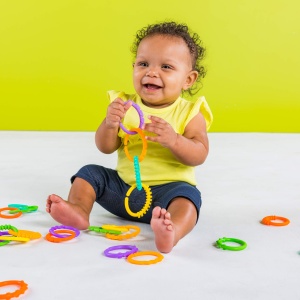Catarama pentru carucior Bright Starts Lots of Links, 24 Fun Links, usor de curatat - Img 2