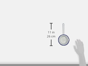 Caznot conic blanco 10 cm, otel, culoare alba - Img 6