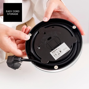 Ceainic electric Taurus Vintage Compact Cream | 2400 W | 1 L | Baza 360deg | Oprire automata | LED | maner ergonomic | Viziera de apa | Otel inoxidabil | Cutit de cupa | Crema - Img 8
