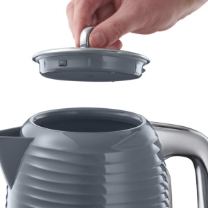 Ceainic Russell Hobbs [1,7l, 2400W] Inspire Grey cu structura lucioasa de inalta calitate (functie de gatit sub presiune, filtru de calcar detasabil, indicator de nivel al apei, capac detasabil) Ceainic 24363-70 - Img 4