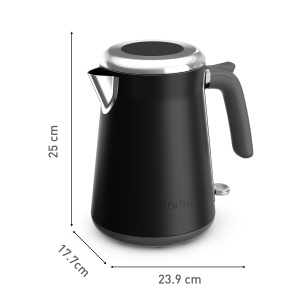 Ceainic Tefal Collection, Negru/Metalic mat, KI6668E0 - Img 9