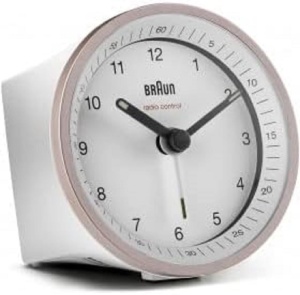Ceas de perete Braun BC07PW-DCF, Crescendo, Snooze, Alb-Roz