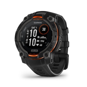 Ceas inteligent Garmin Instinct 3, 45mm, GPS, 28 zile autonomie, design robust