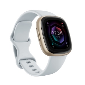 Ceas inteligent Google Fitbit Sense 2 GPS, EKG, Blue MistSoft Gold