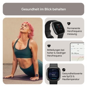 Ceas inteligent Google Fitbit Versa 4, GPS, 6 zile autonomie, compatibil AndroidiOS - Img 6