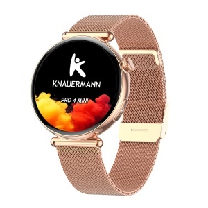 Ceas inteligent Knauermann PRO 4 MINI, EKG, monitorizare puls si oxigen, culoare aurie