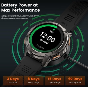 Ceas inteligent KOSPET TANK T3, 1.43 AMOLED, 50m rezistent la apa, autonomie 60 zile - Img 4