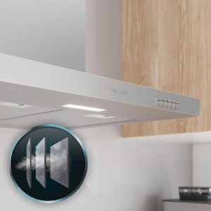 Cecotec Hota 60 cm Bolero Flux TM 603500 Inox A. Putere de aspirare 350m3/h, motor 70W, control mecanic, 3 niveluri de putere, filtru de lumina si carbune activ, otel inoxidabil - Img 7