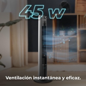 Cecotec - Ventilatoare turn EnergySilence 9250 Skyline Smart Tilt 106 cm 45W ecran tactil LED telecomanda 3 viteze 4 moduri cronometru inclinare regla - Img 4
