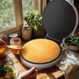 Cecotec Waffle Iron Fun Gofrestone Cone. Fier de vafe cu 1000 W, suprafata din otel inoxidabil, 1-5 vafe in forma de inima sau o vafa mare, placa antiaderenta, indicator luminos, protectie la supraincalzire - Img 6