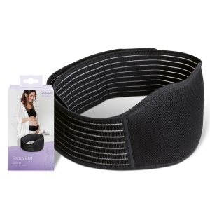 Centura de suport pentru gravida Reer, extra lunga, neagra