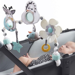 Cerc de joaca Tiny Love Sunny Stroll cu jucarii interactive, pentru bebelusi, cu clipsuri universale - Img 5