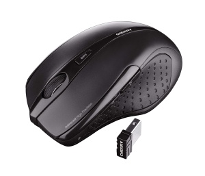 CHERRY MW 3000, mouse ergonomic wireless pentru dreptaci, wireless 2.4 GHz, 6 butoane, senzor optic, laturi cauciucate, alimentat cu baterie, negru - Img 6