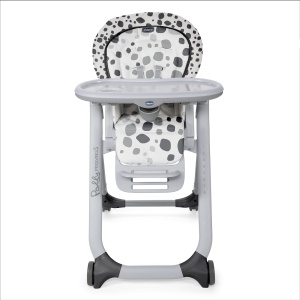 Chicco Polly Progres5 Scaun inalt reglabil de la nastere pana la 3 ani (15 kg), Scaun inalt pentru copii cu functie de inclinare si scaun inaltator, cu 4 roti si inchidere compacta - Img 3