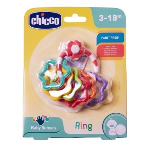 Chicco Rasseln Greifringe Jucarie pentru Dentitie 3-18 Luni Ringi Colorati