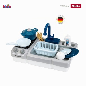Chiuveta de Bucatarie pentru Copii Theo Klein Miele cu Funcie de Pompa, Accesorii Incluse - Img 5