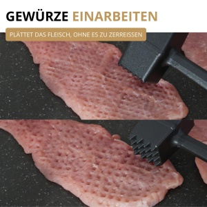 Ciocan de carne Westmark Robusto Black Edition aluminiu 215 cm design modern gri antracit - Img 5