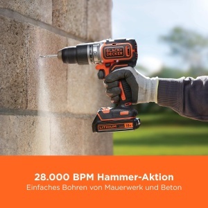 Ciocan rotopercutor BLACKDECKER BL188KB-QW, 18V, 28000 RPM, 52 Nm, 2 acumulatori - Img 3