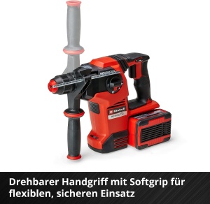 Ciocan rotopercutor cu acumulator Einhell Herocco 36/28 Power X-Change (Twin-Pack, gaurire/gaurire cu percutie/daltuire cu/fara fixare, 3,2 Joule, fara perii, SDS+, incl. E-Box, fara baterie/incarcator) - Img 8