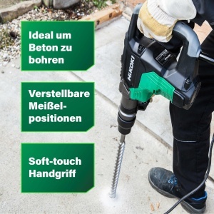 Ciocan rotopercutor HiKOKI DH40MCWSZ, 1100 W, 7.1 J, 40 mm - Img 3