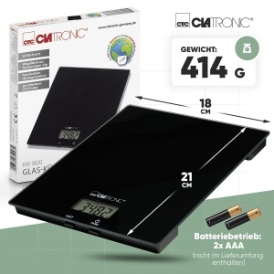 Clatronic KW 3820 Cantar de Bucatarie Digital Negru Precizie 1g Capacitate 5kg - Img 7