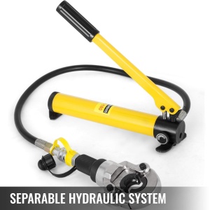 Cleste hidraulic VEVOR cu 9 matrite detasabile rotativ la 360deg perete despartitor cu forta de presiune 6 T instrument de sertizare potrivit pentru c - Img 2